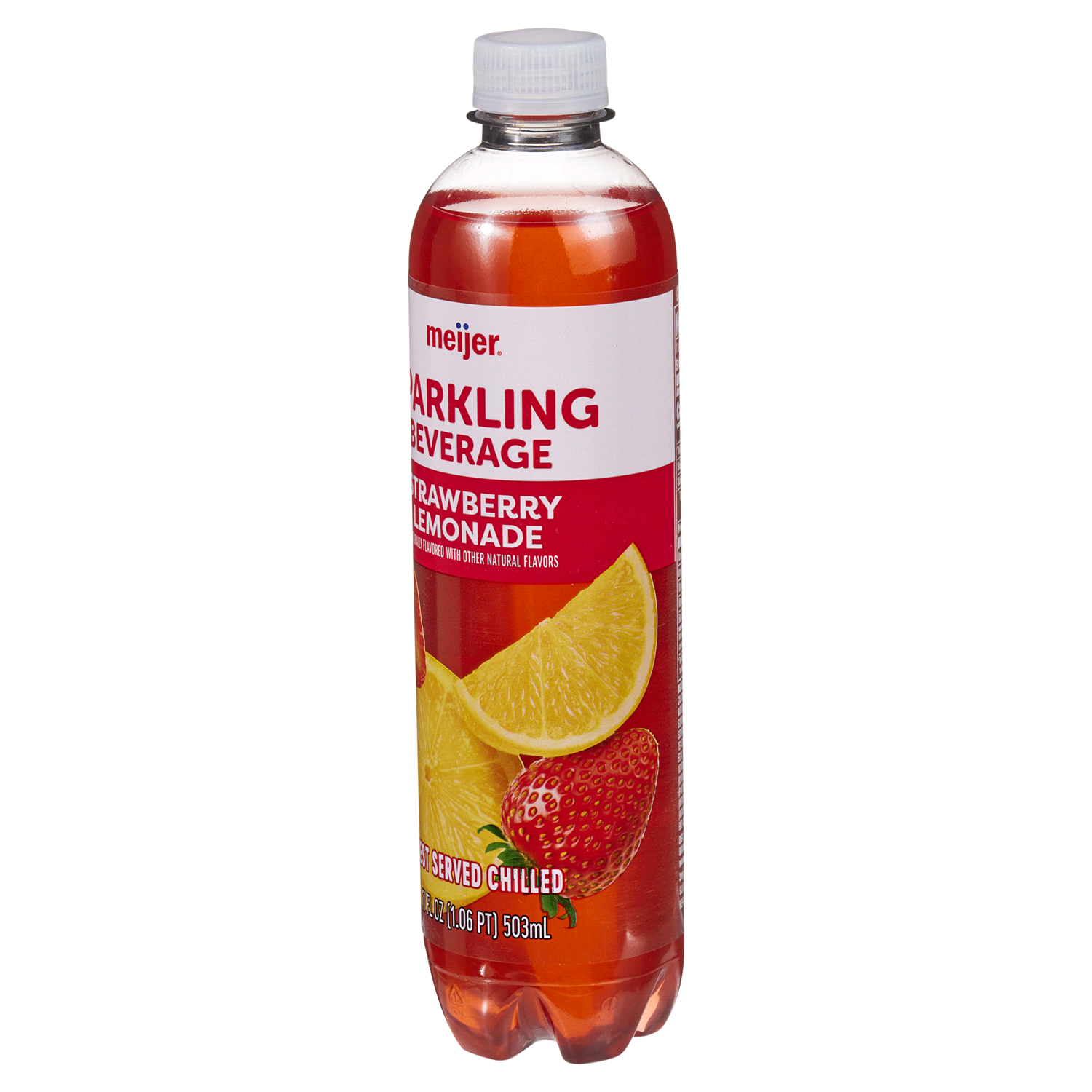 slide 4 of 5, Meijer Sparkling Strawberry Lemonade Beverage - 17 oz, 17 oz