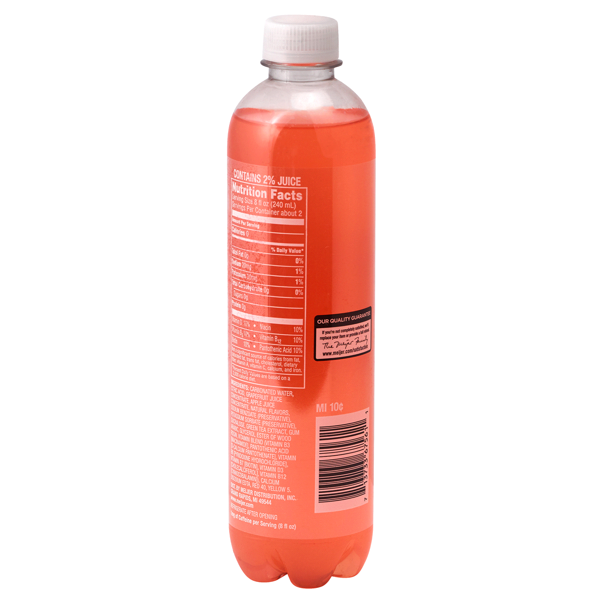 slide 2 of 2, Meijer Sparkling Pink Grapefruit Beverage, 17 oz