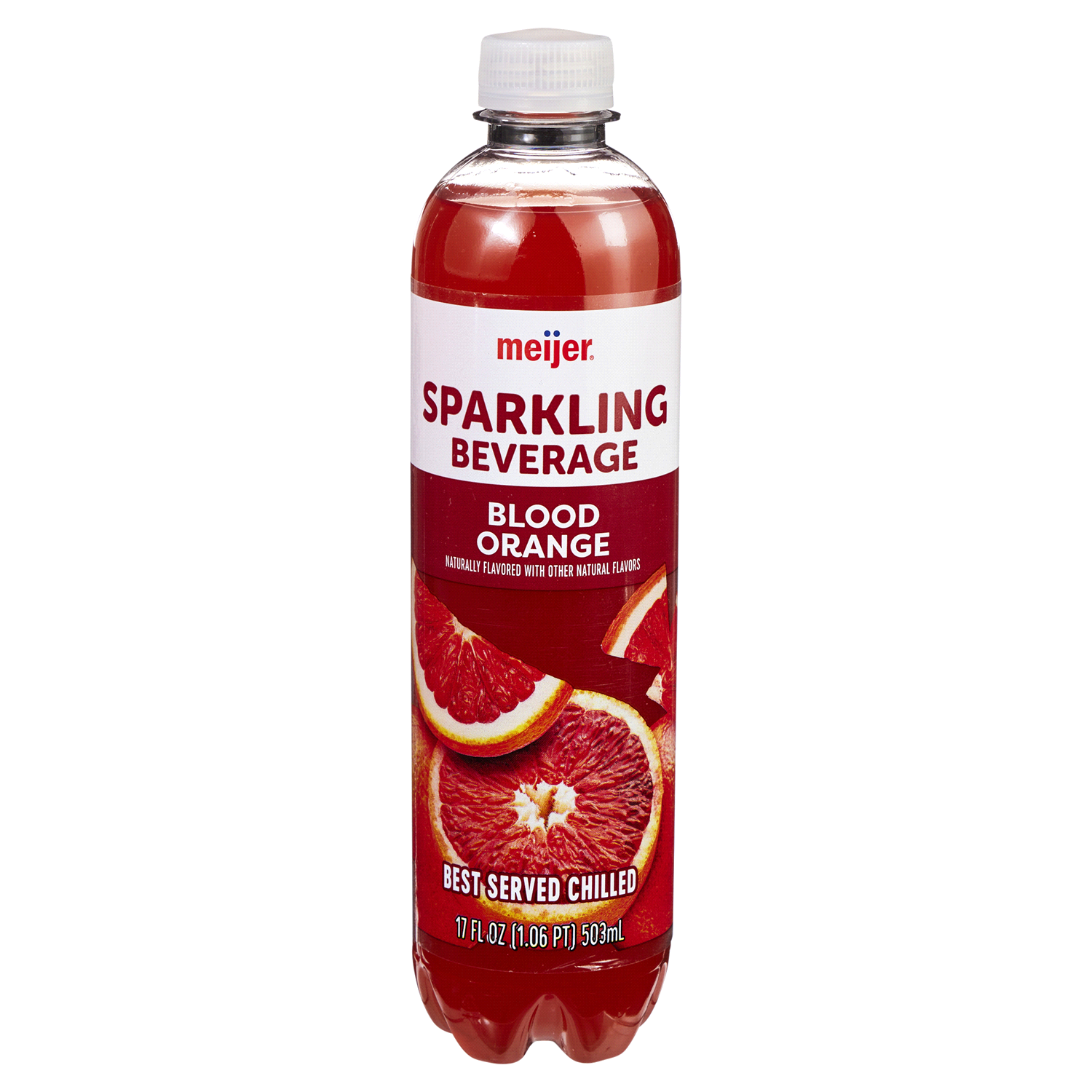 slide 1 of 5, Meijer Blood Orange Sparkling Beverage, 17 oz, 17 oz