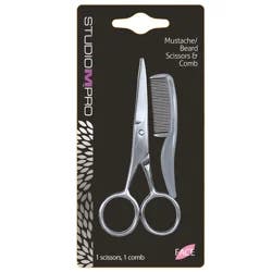 Studio M Professional Studio M Pro Mustache/Beard Scissors & Comb, 2 ct