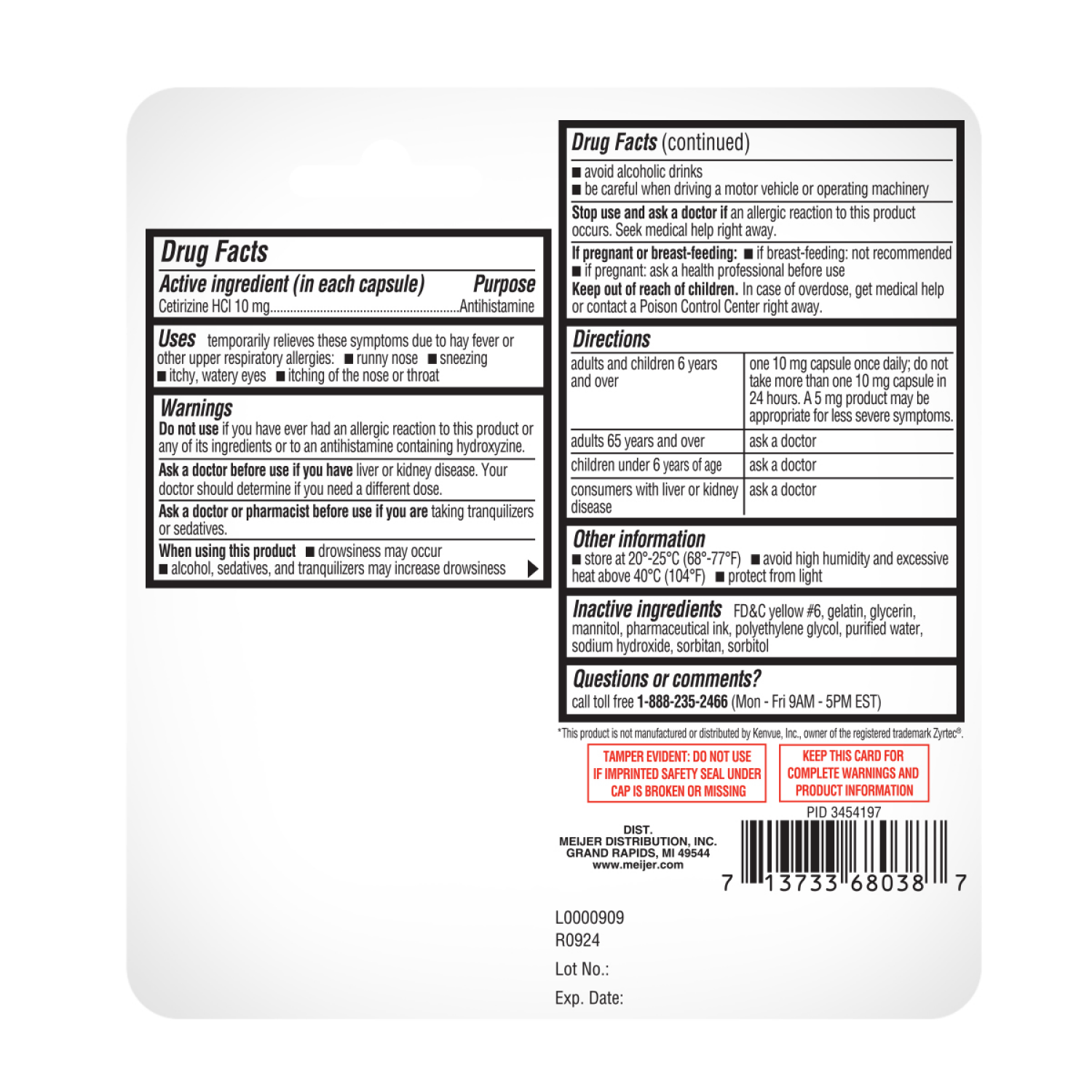 slide 2 of 4, Meijer Cetirizine LiquidGel 25ct, 25 ct