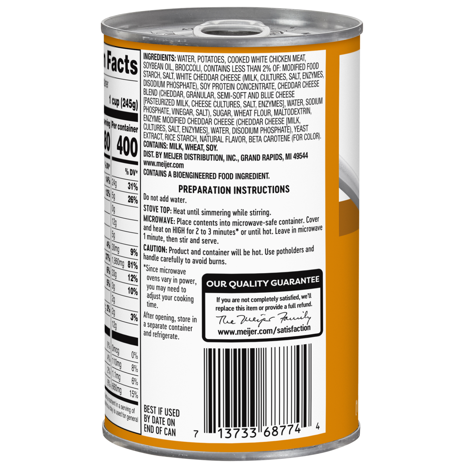 slide 2 of 3, Meijer Chicken Broccoli Cheese Soup with Potato, 18.8 oz