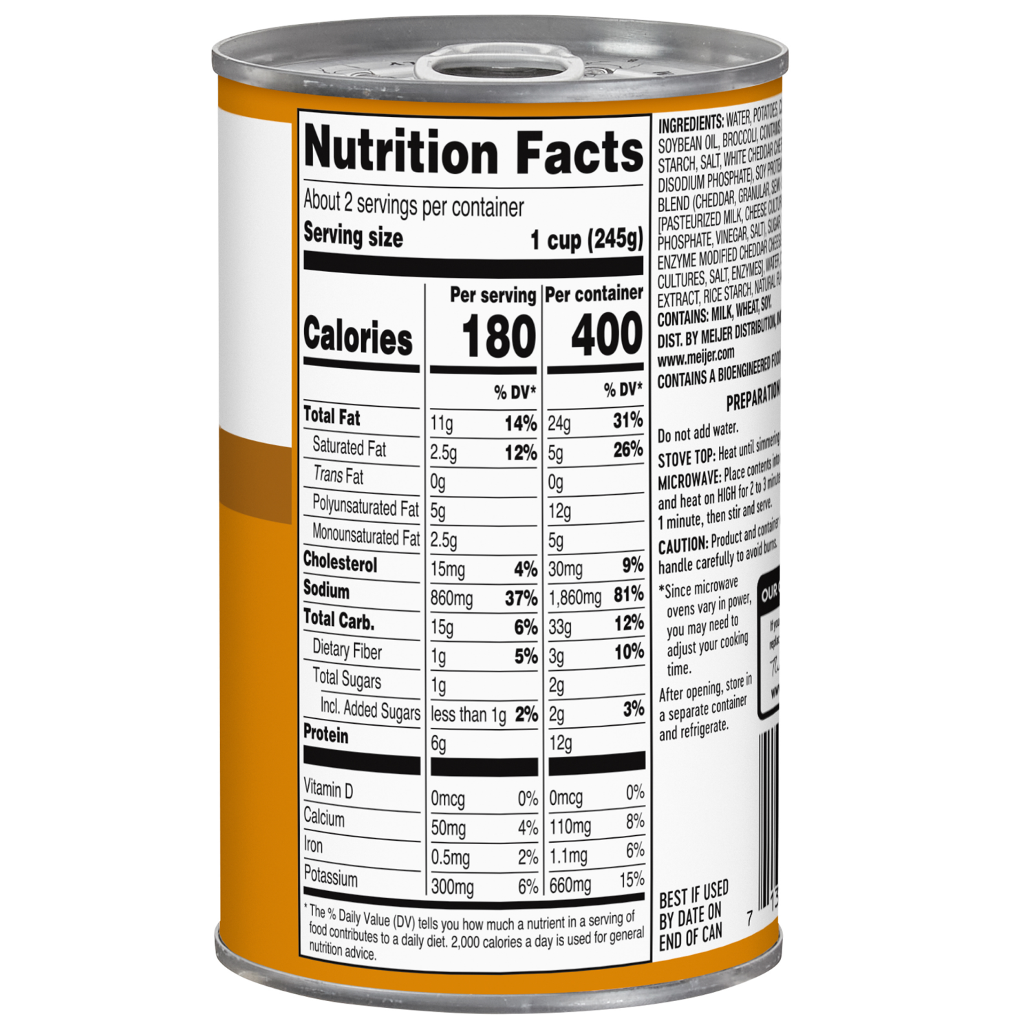 slide 3 of 3, Meijer Chicken Broccoli Cheese Soup with Potato, 18.8 oz