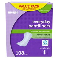 slide 19 of 29, Meijer Everyday Pantiliners, Unscented, Long, 108 ct