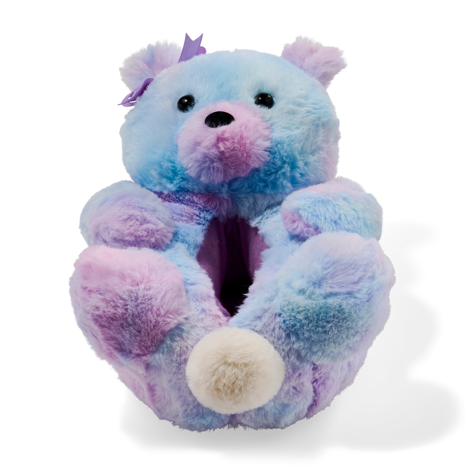 slide 2 of 6, Falls Creek Slipper Girl Bear Plush Multi, LG