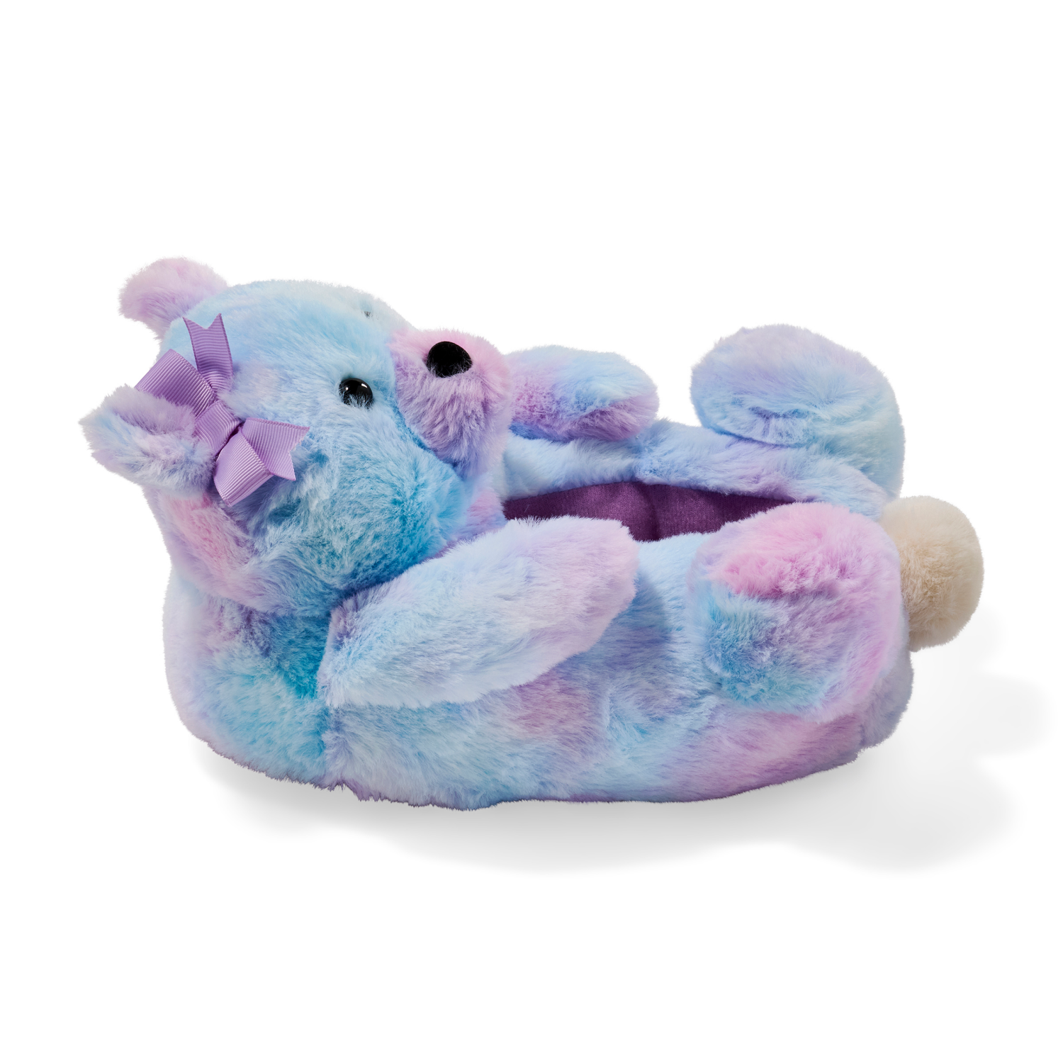 slide 4 of 6, Falls Creek Slipper Girl Bear Plush Multi, LG