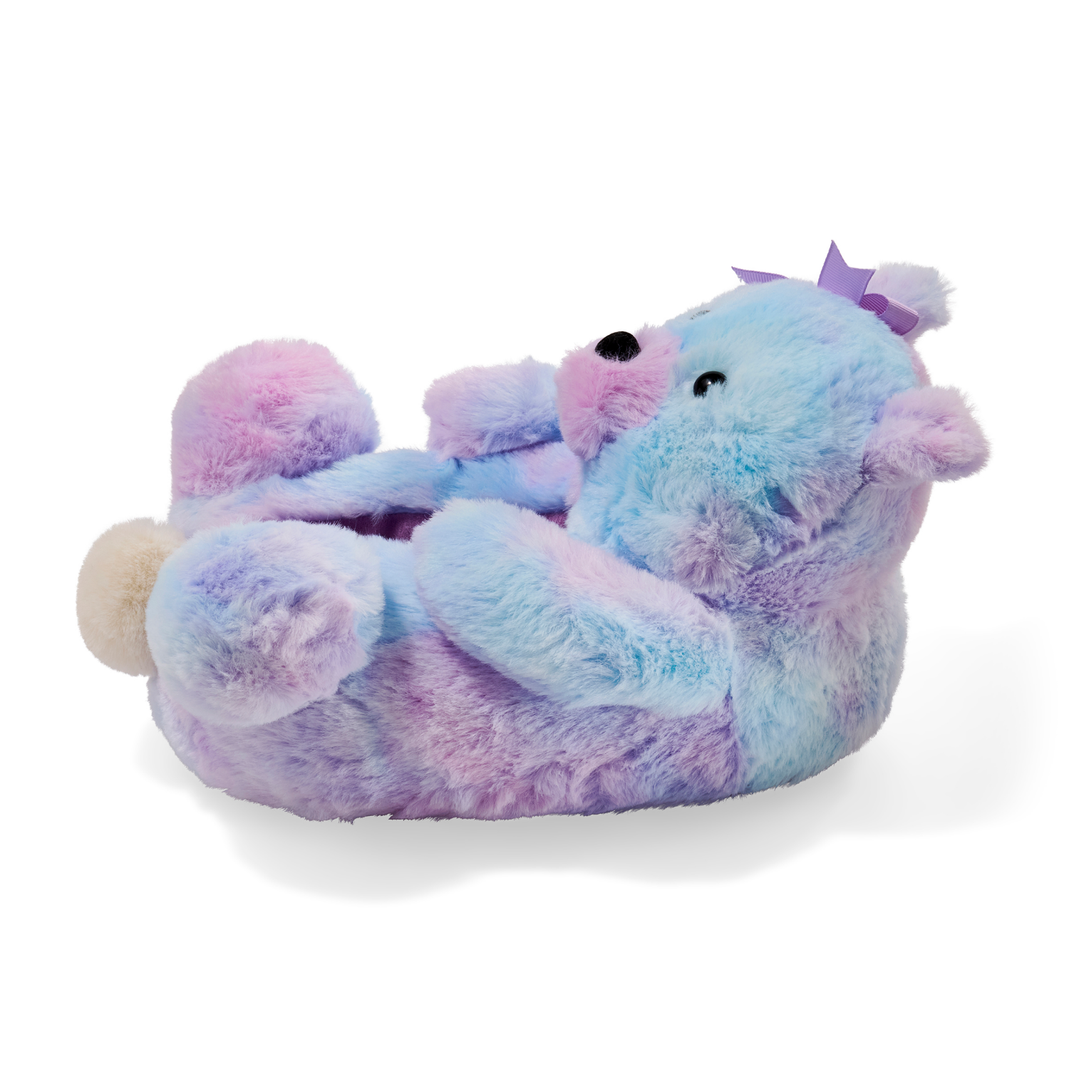 slide 5 of 6, Falls Creek Slipper Girl Bear Plush Multi, LG