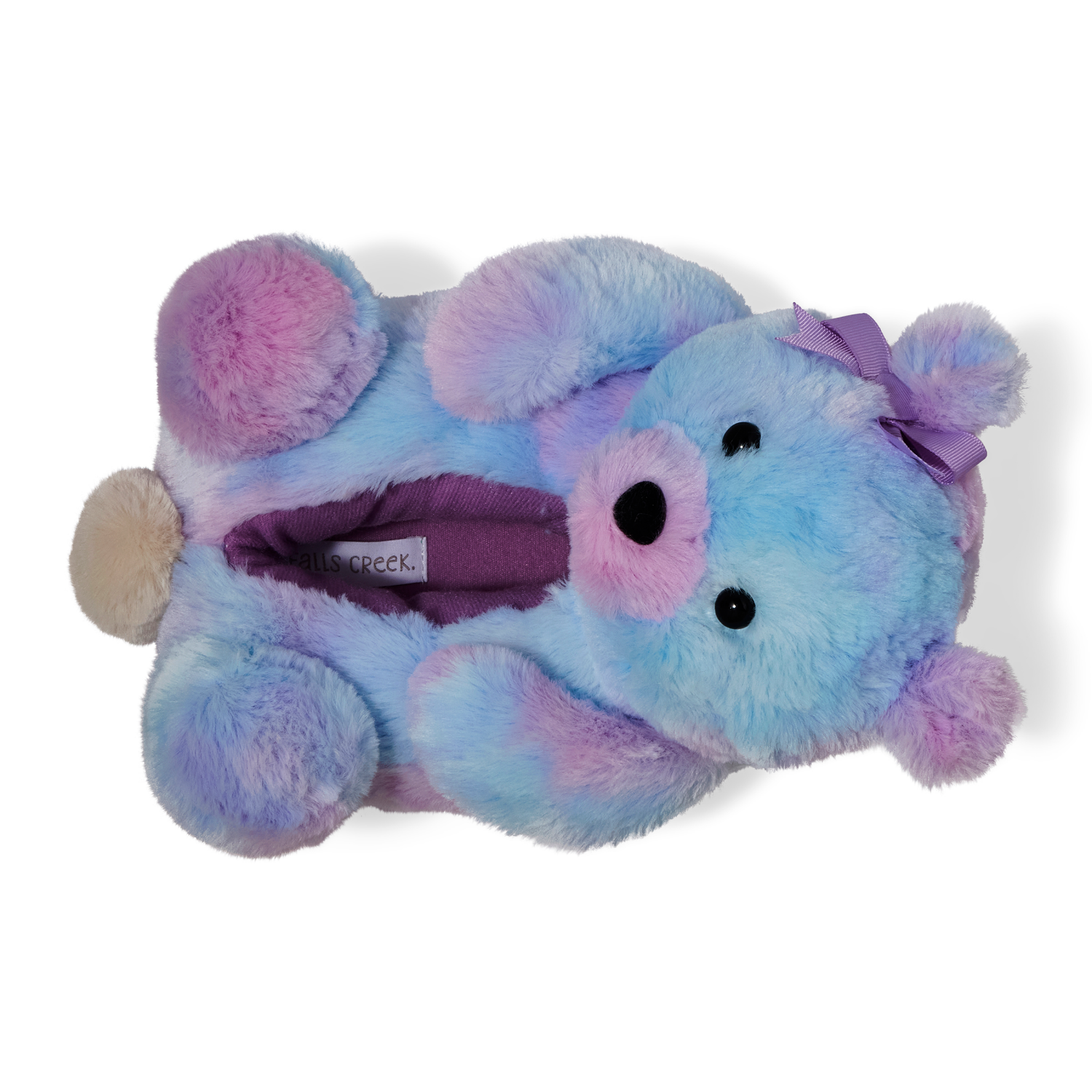 slide 6 of 6, Falls Creek Slipper Girl Bear Plush Multi, LG