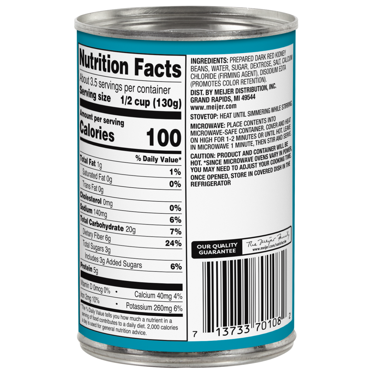 slide 2 of 2, Meijer Reduced Sodium Dark Red Kidney Beans, 15.5 oz