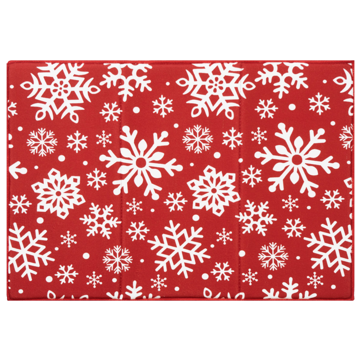 slide 1 of 2, December Home Red Falling Flakes Dish Drying Mat, 14 In X 21 In, 12 qt