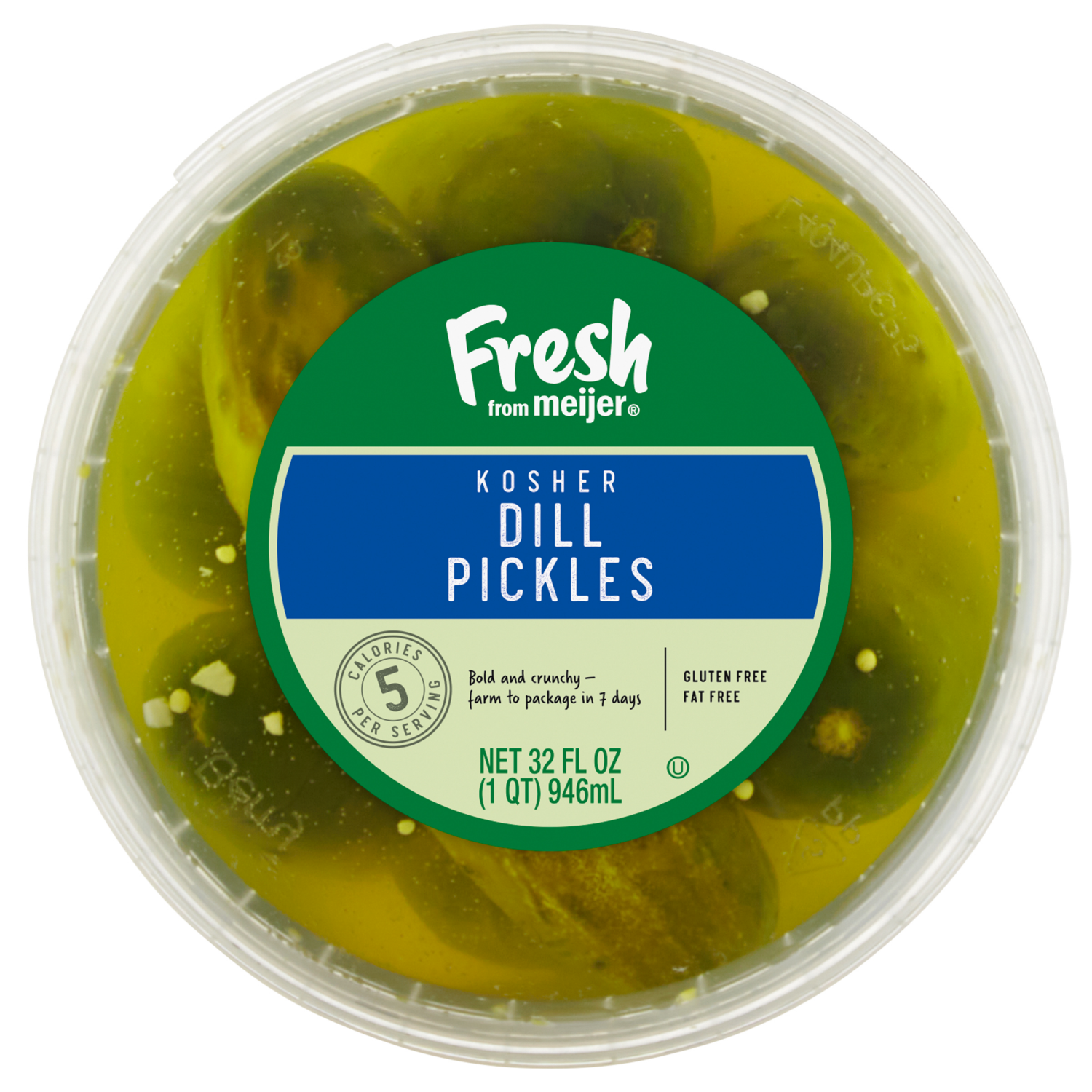 slide 4 of 4, Fresh from Meijer Kosher Dill Pickles, 32 oz, 32 oz