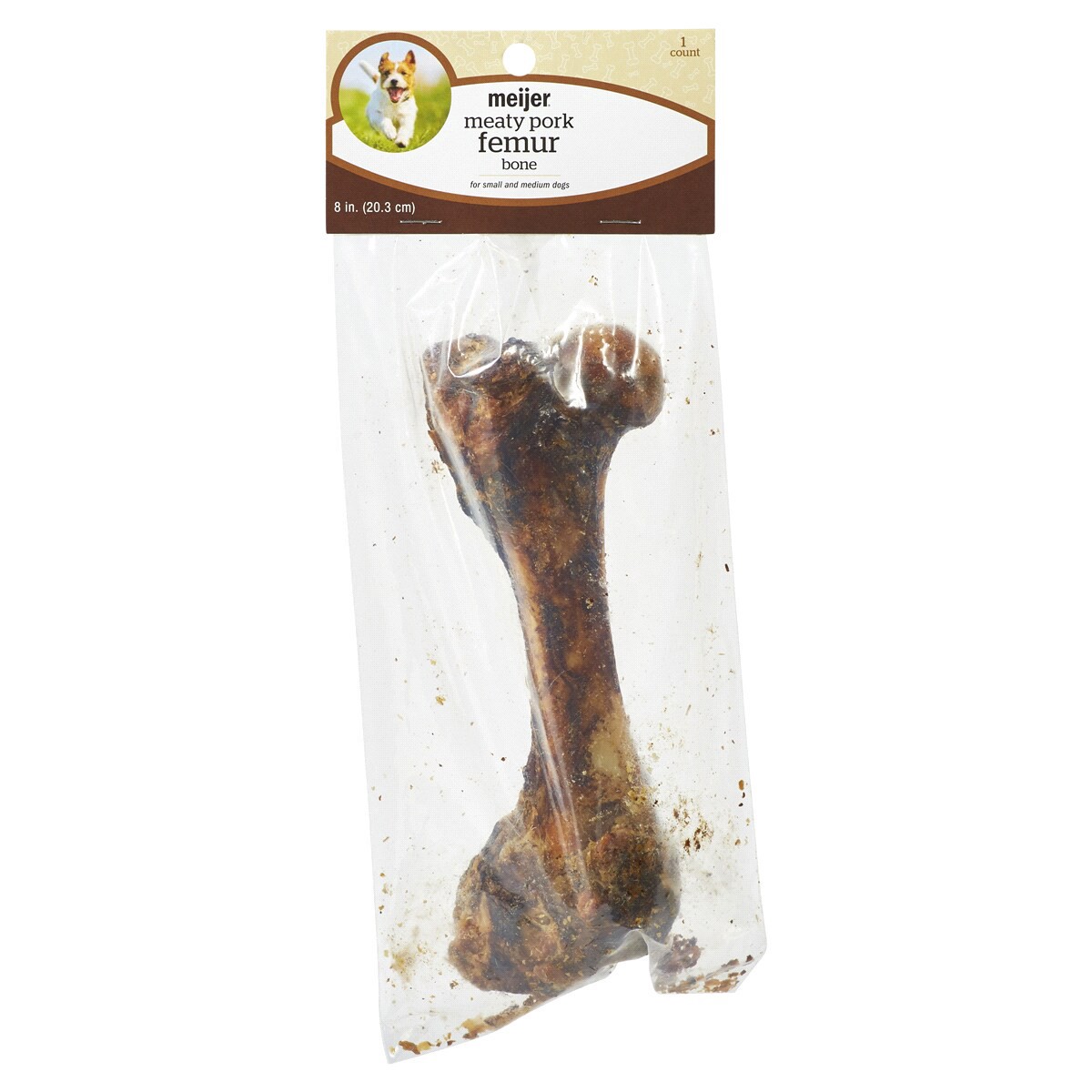 slide 1 of 8, Meijer Main Choice 8" Femur Bone, Meaty Pork, 1 ct