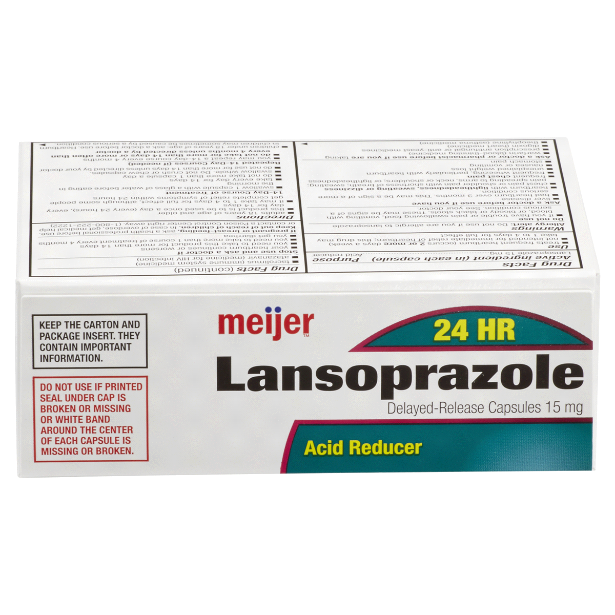 slide 3 of 5, Meijer Lansoprazole, 14 ct