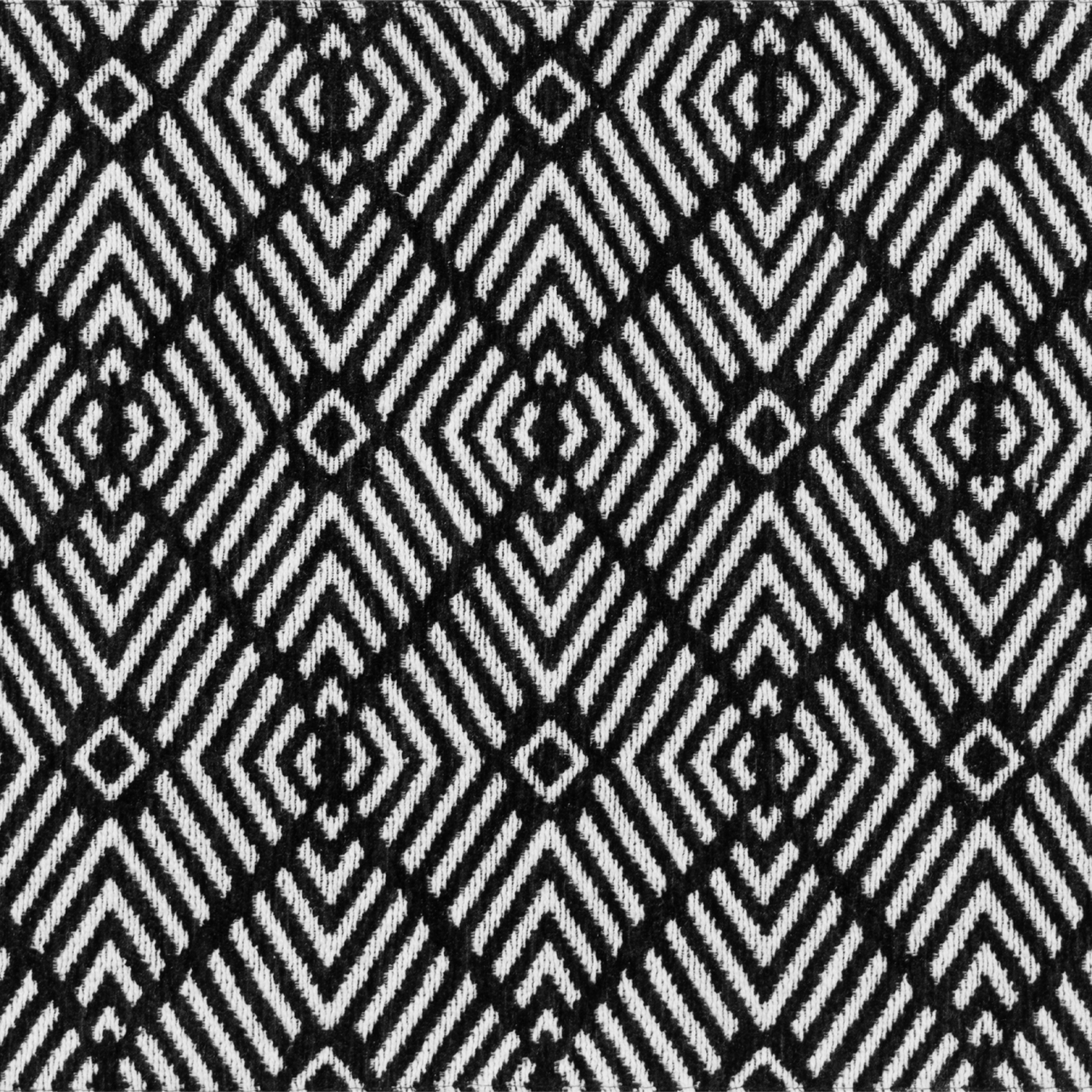 slide 2 of 2, Room & Retreat Geometric Diamonds Placemat Black, 13 in x 18 in, 1 ct