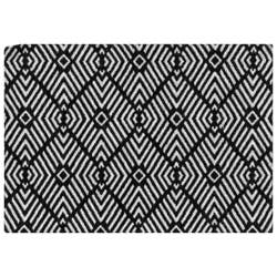 Room & Retreat Geometric Diamonds Placemat Black, 13 in x 18 in