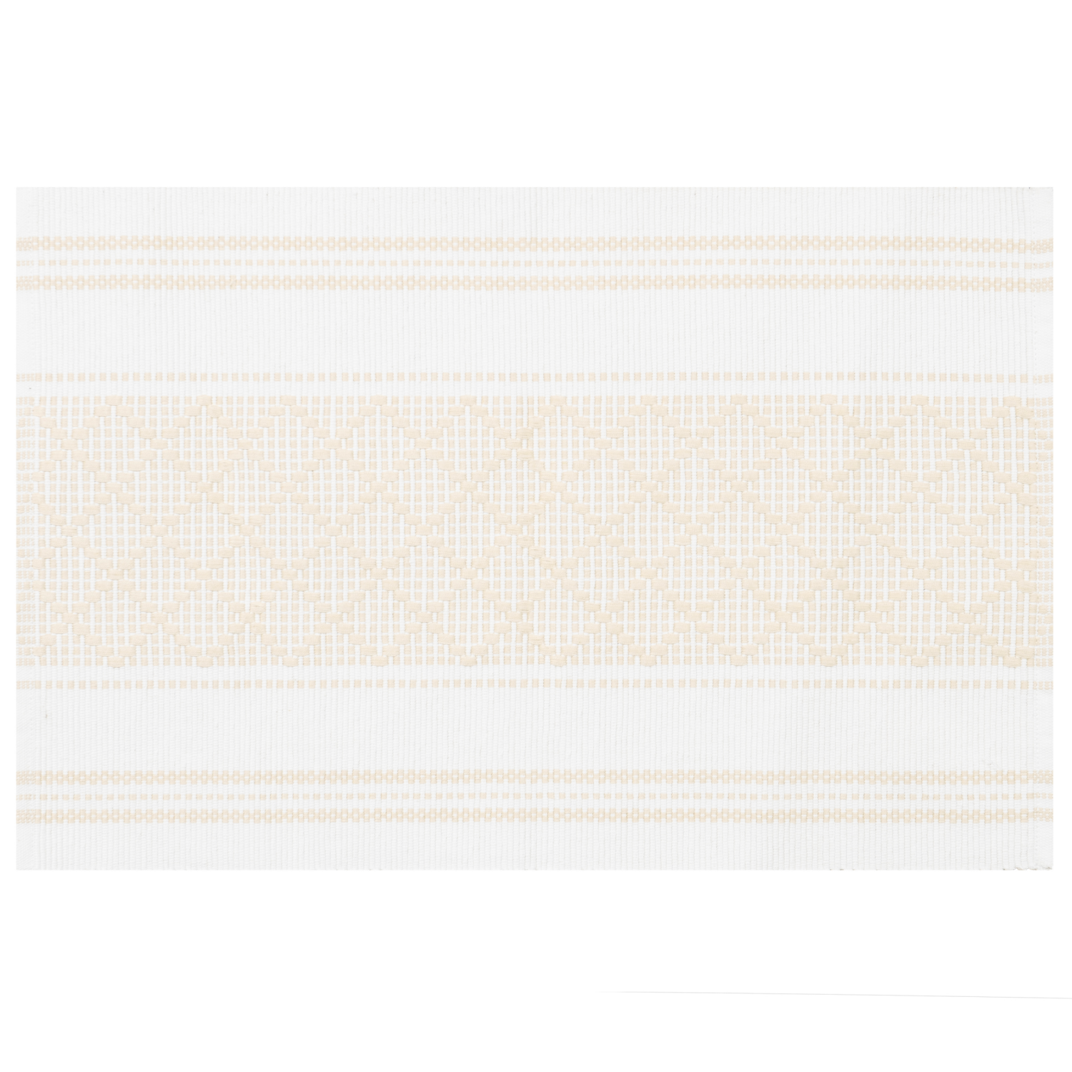 slide 1 of 2, Room & Retreat Diamond Center Stripe Placemat Light Natural, 13 in x 20 in, 1 ct