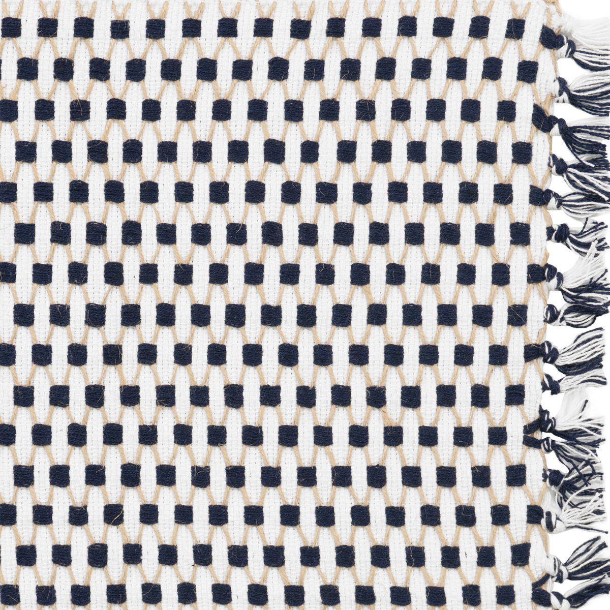 slide 2 of 2, Room & Retreat Low Twist Jute Placemat Navy, 13 in x 20 in, 1 ct