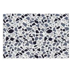 Room & Retreat Terrazzo Placemat Blue Tonal, 13 in x 18 in