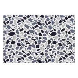 Room & Retreat Terrazzo Placemat Blue Tonal, 13 in x 18 in