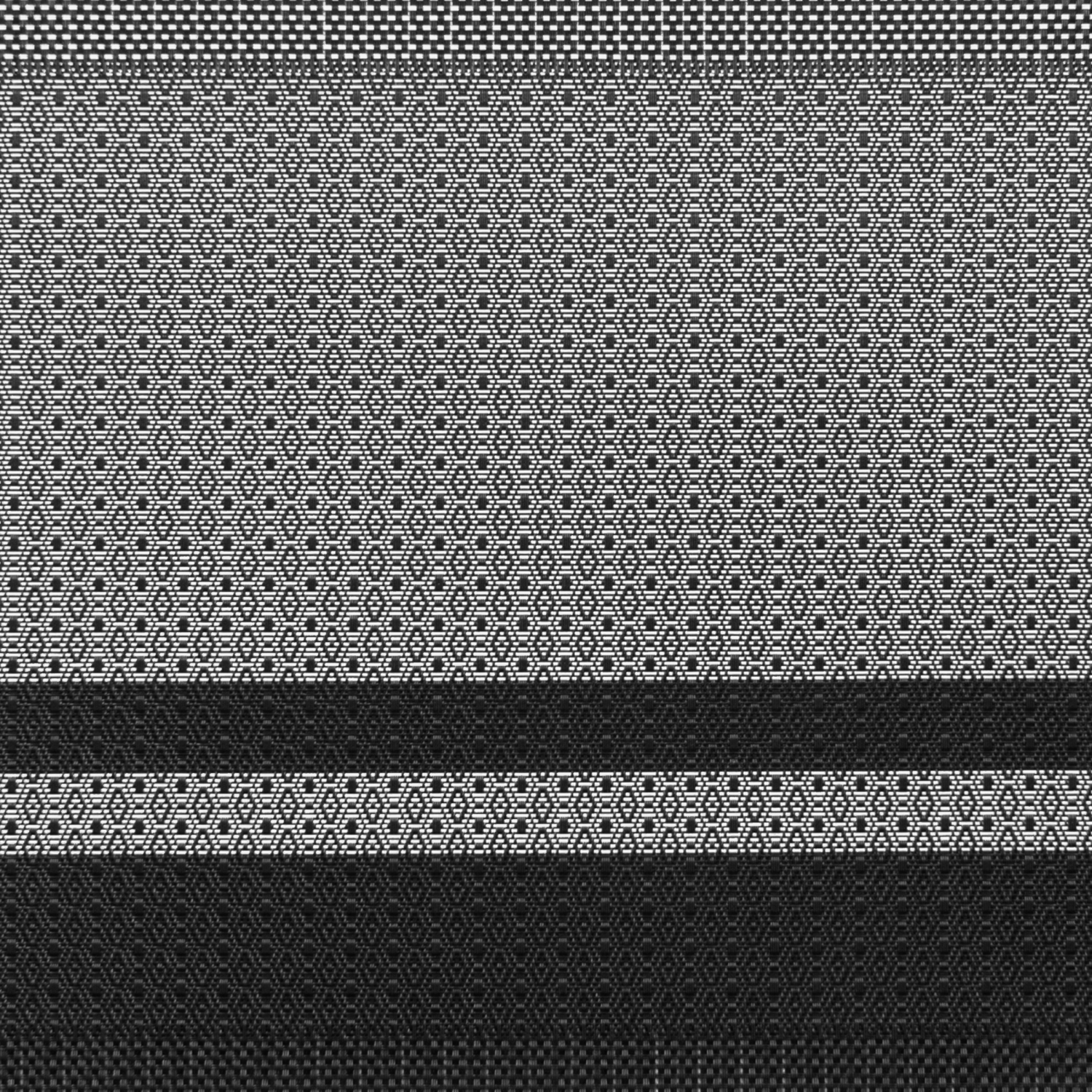 slide 2 of 2, Room & Retreat Diamond Stripe Textilene Placemat Black & White, 13 in x 19 in, 1 ct