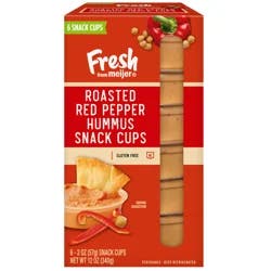 Roasted Red Pepper Hummus Snack Cups, 6 Pack/2 Oz Cups