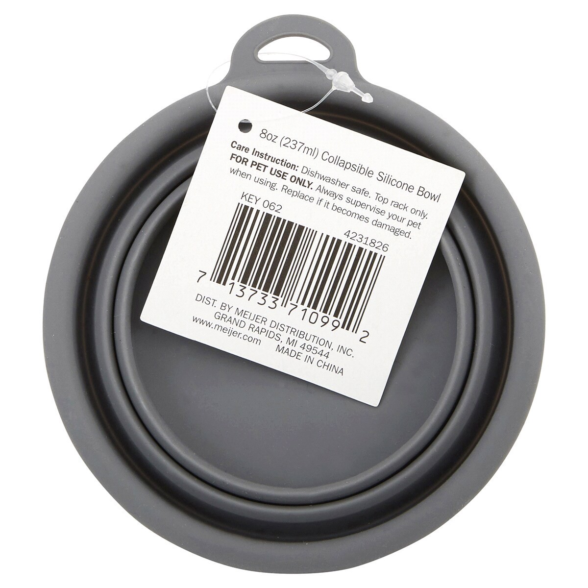 slide 2 of 2, Meijer Collapsible Pet Bowl, 8 oz