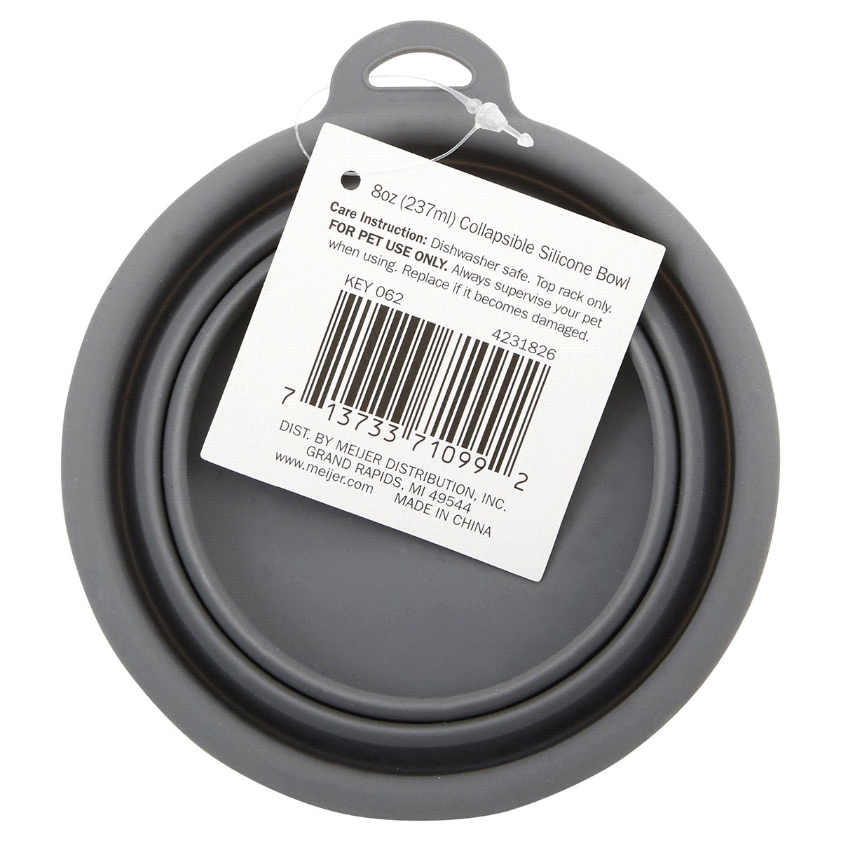 slide 2 of 2, Meijer Collapsible Pet Bowl, 8 oz