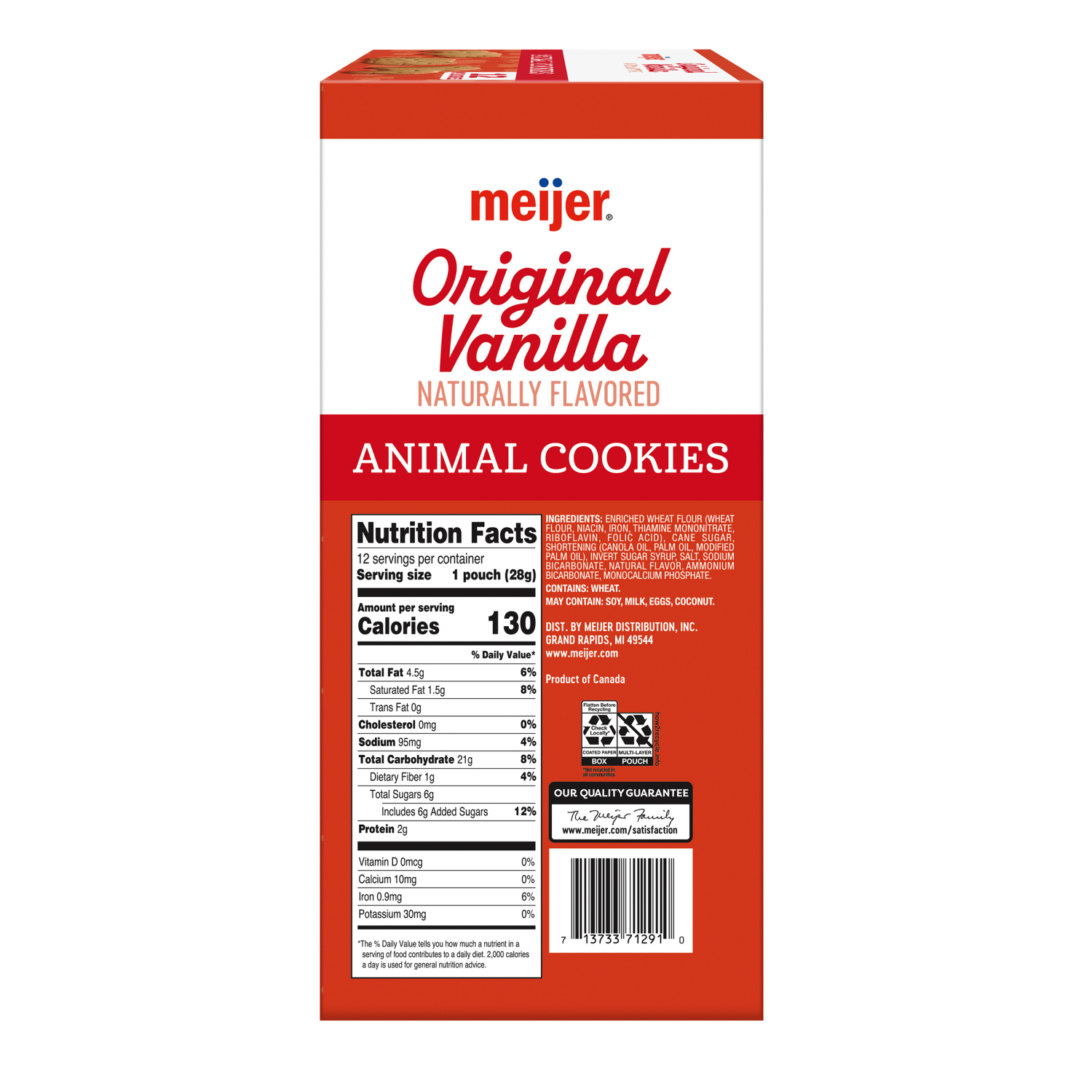 slide 8 of 8, Meijer Animal Cookie Vanilla Original, 12 oz