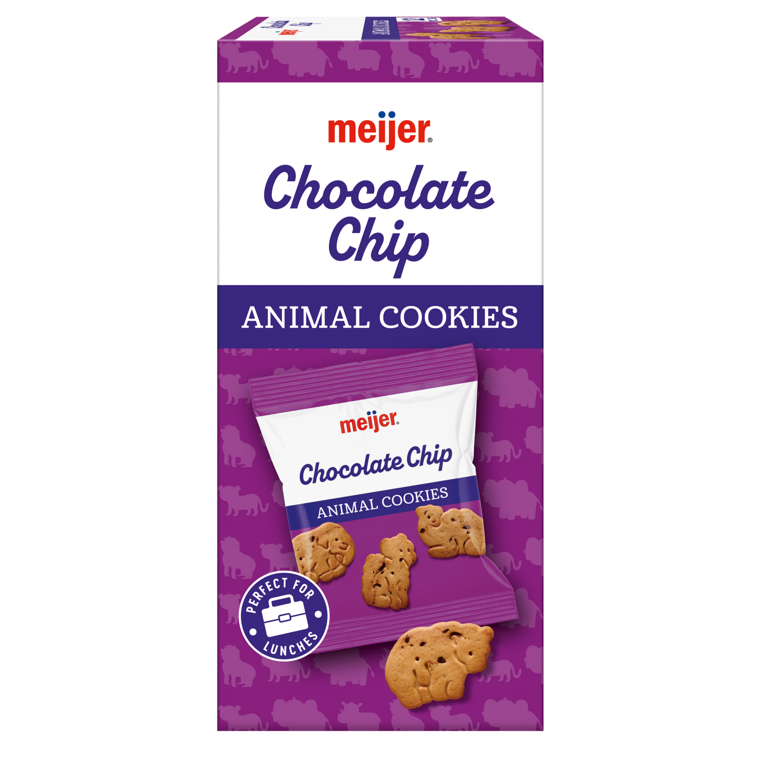 slide 2 of 5, Meijer Animal Cookie Choc Chip, 12 oz