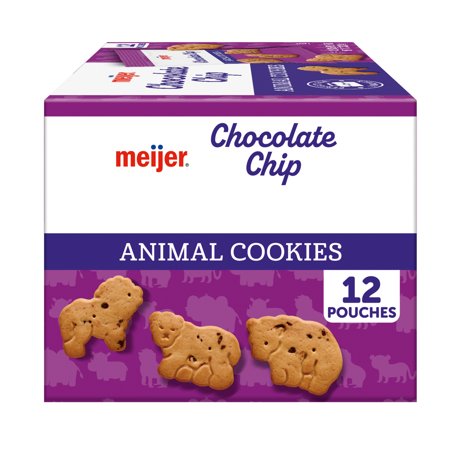 slide 5 of 5, Meijer Animal Cookie Choc Chip, 12 oz