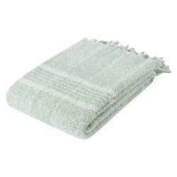 Room & Retreat Plaid Mohair Throw, 50 In X 70 In, Green