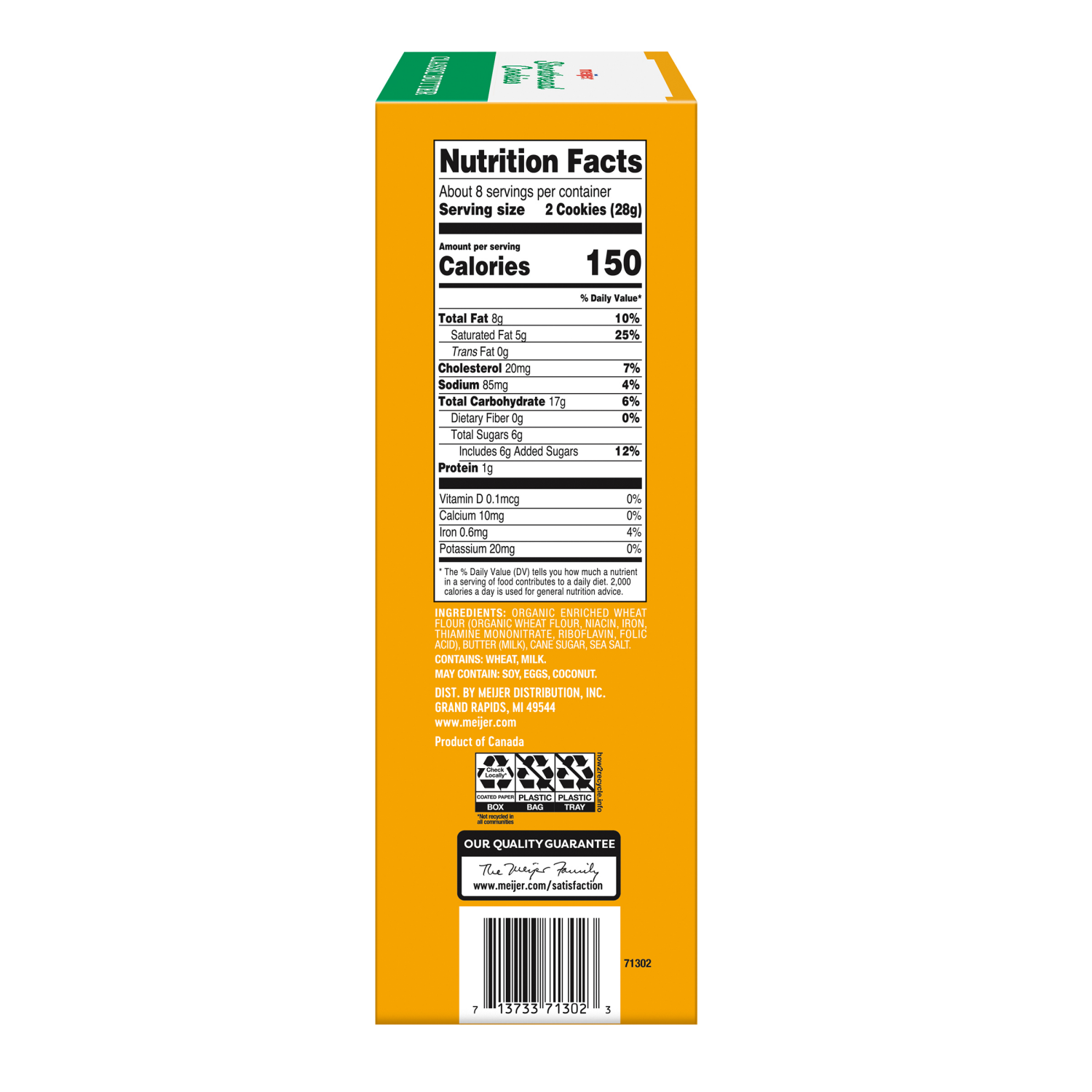 slide 2 of 5, Meijer Shortbread Cookies Original Butter, 8 oz