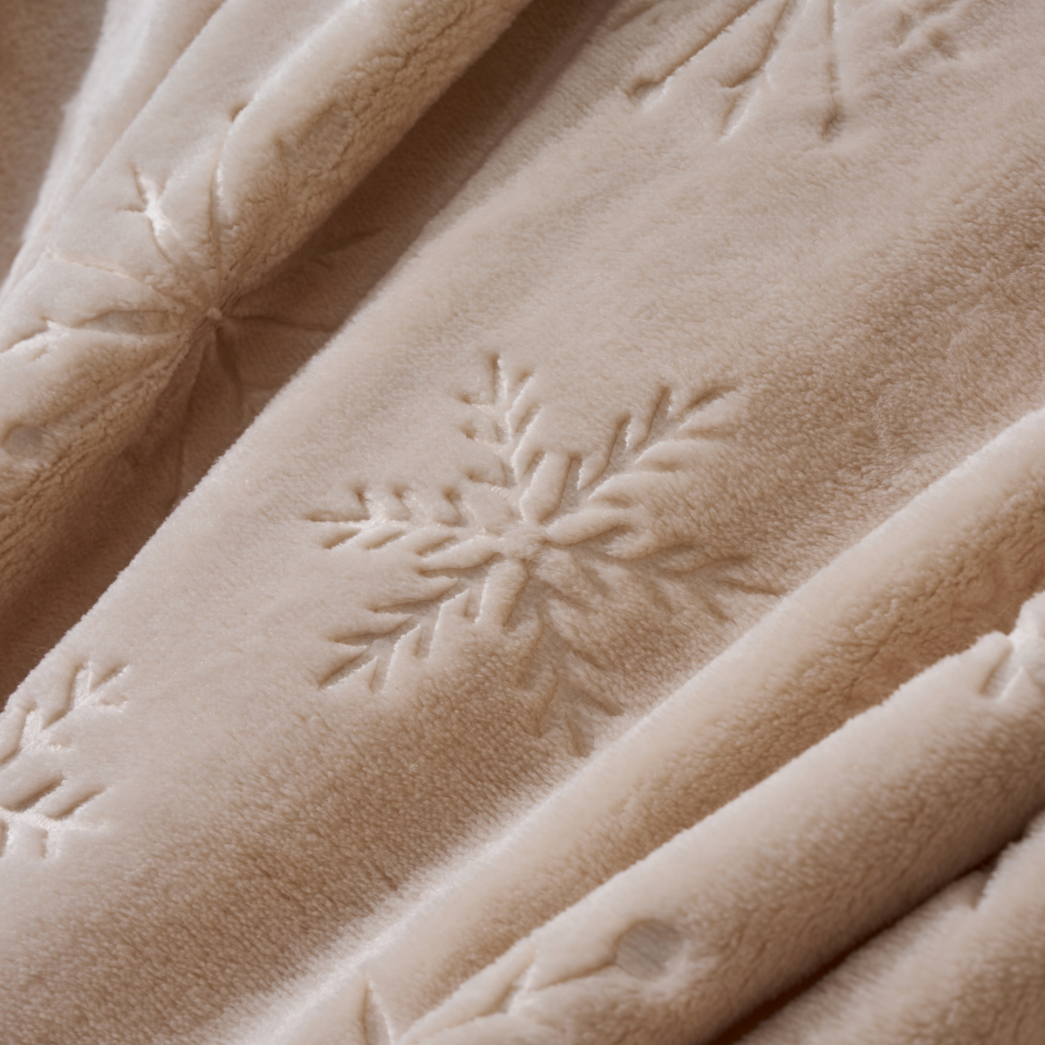 slide 3 of 6, December Home Embossed Snowflake Throw, Tan, 50 In X 70 In, 50 inx70 in