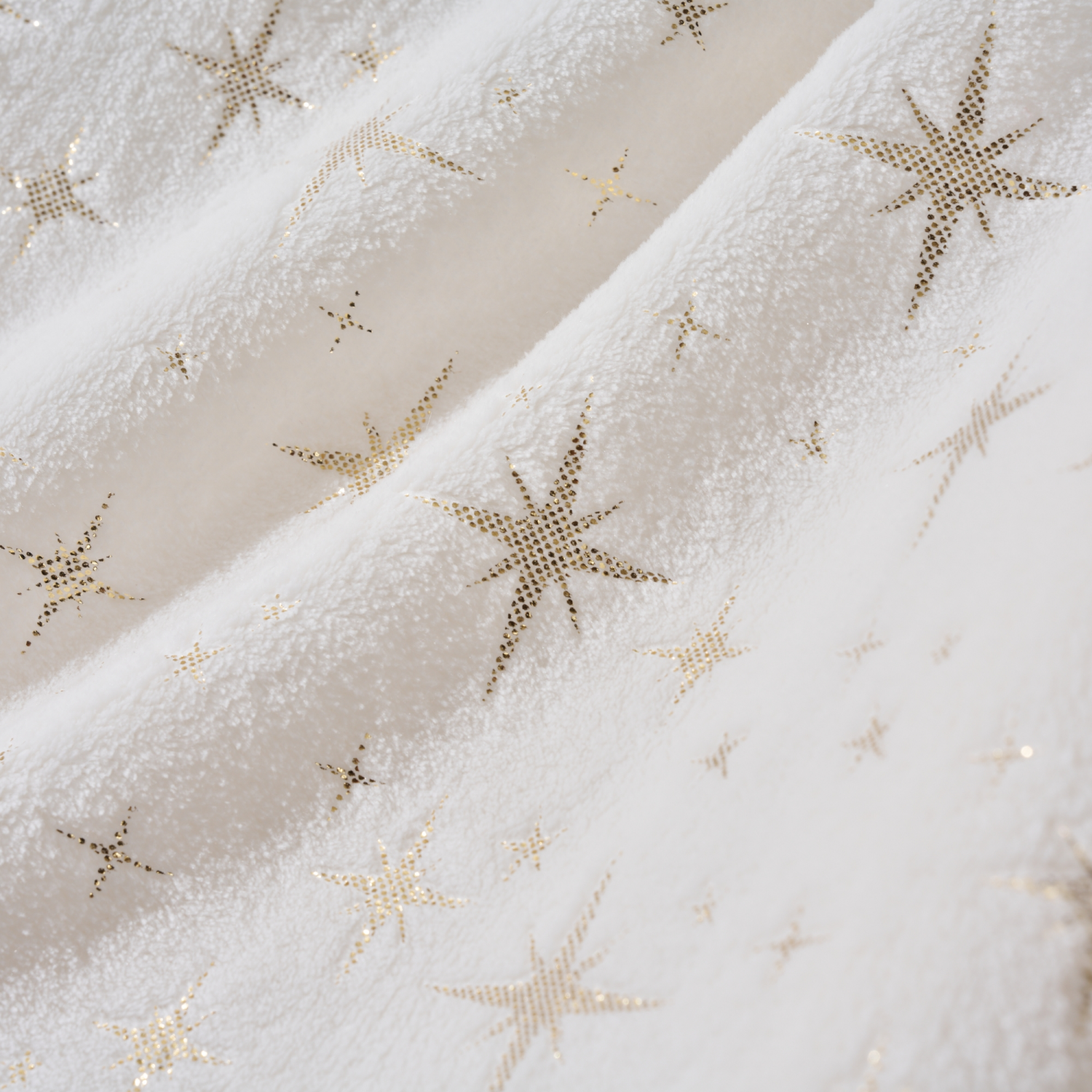 slide 3 of 6, December Home Metallic Star Throw, White Gold, 50 In X 70 In, 50 inx70 in