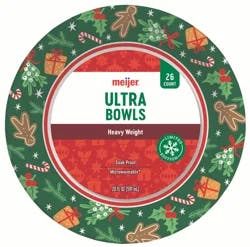 Meijer Ultra Holiday Paper Bowls, 20 oz., 26 ct.