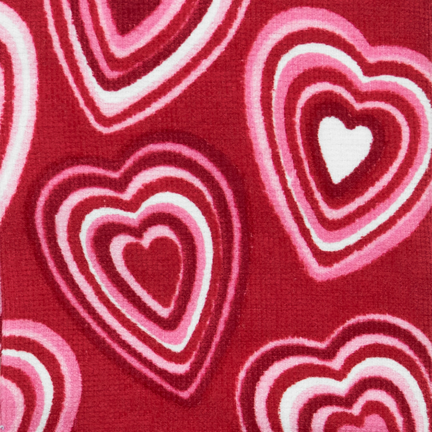 slide 2 of 2, Meijer Corporate Seasonal Mcs Concentric Heart Toss Fiber Reactive Kitchen Towel, 16 In X 25 In, 1 ct