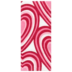 Meijer Corporate Seasonal Mcs Large Concentric Hearts Fiber Reactive Kitchen Towel, 16 In X 25 In