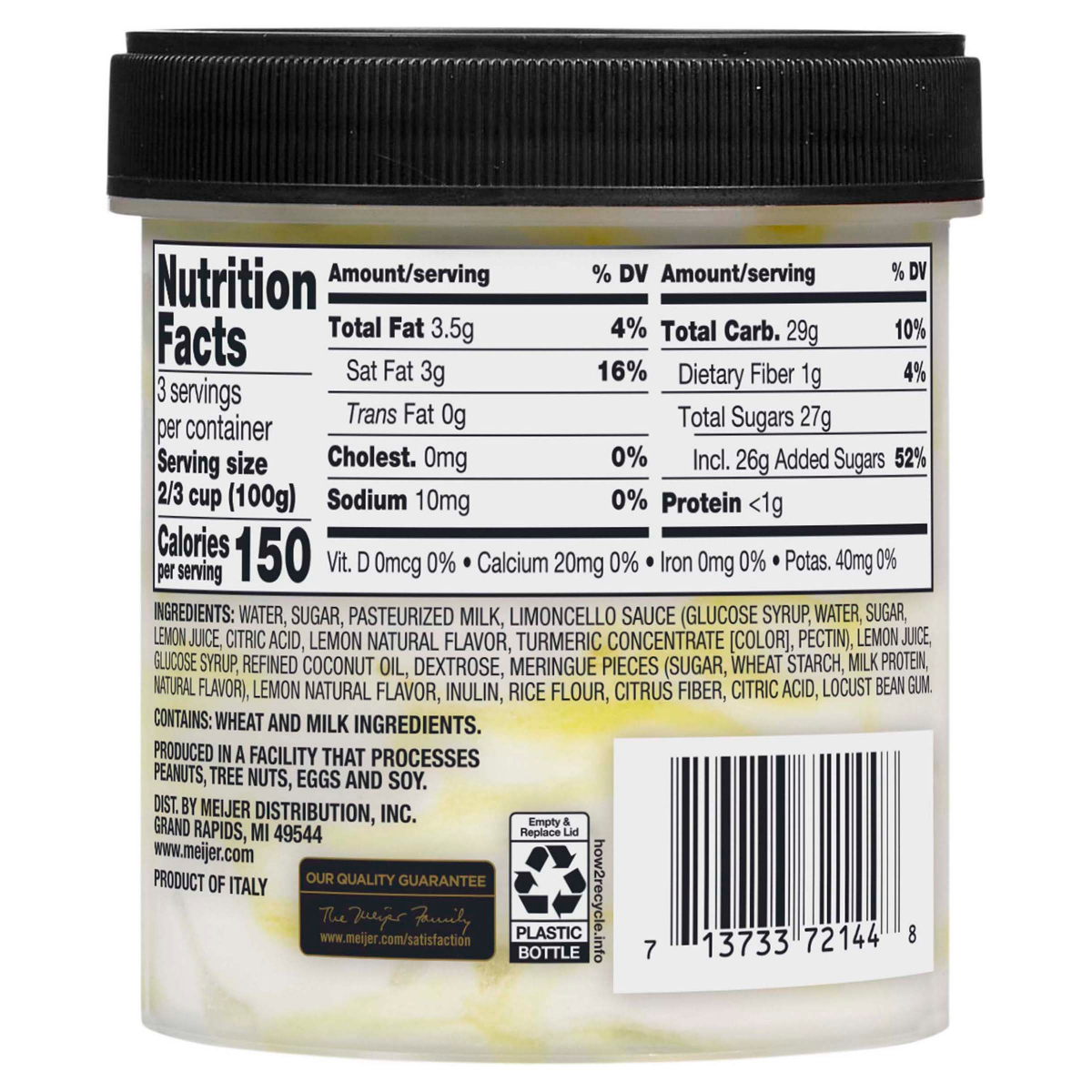 slide 2 of 2, FREDERIKS BY MEIJER Frederik's by Meijer Limoncello Gelato, 16 oz