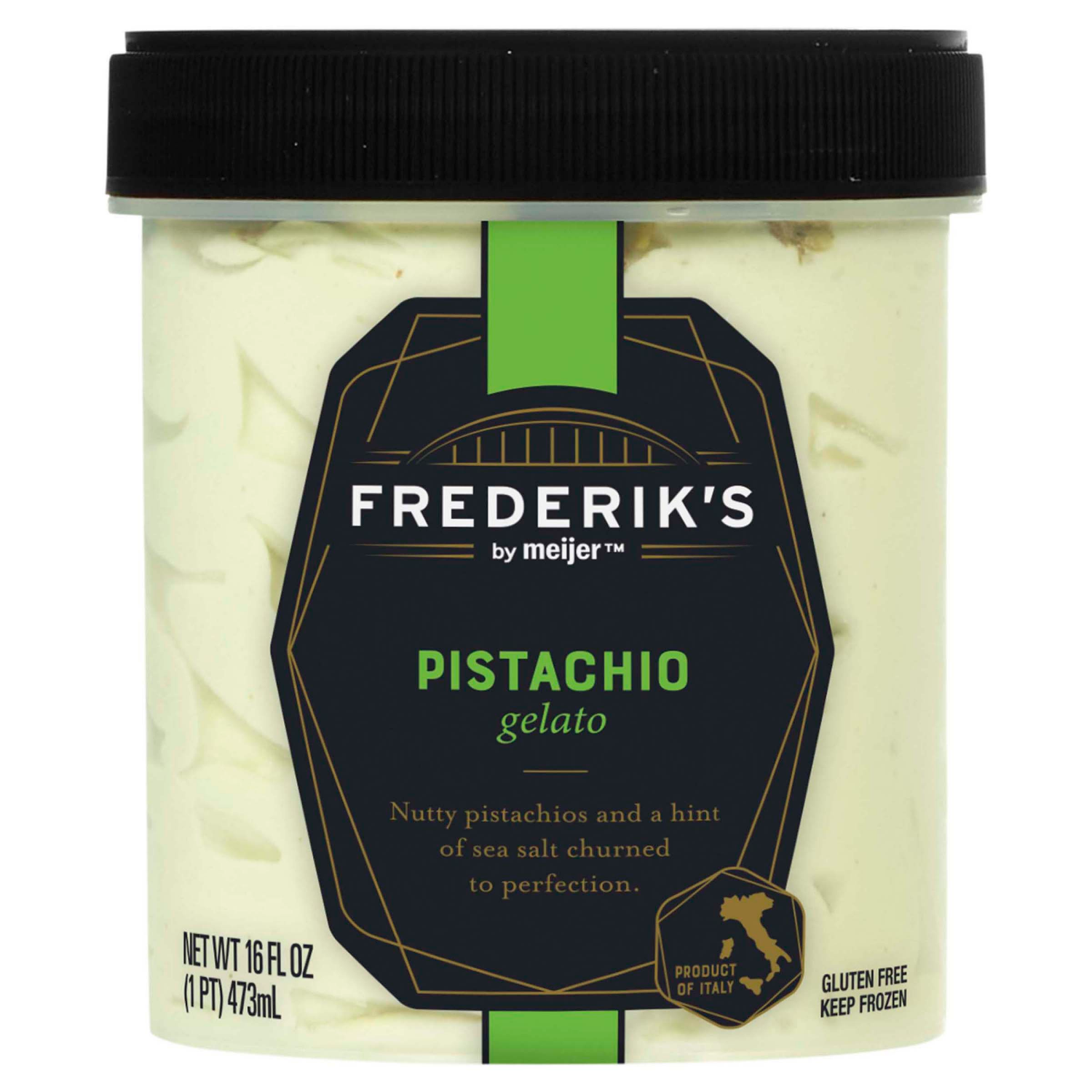 slide 1 of 2, FREDERIKS BY MEIJER Frederik's by Meijer Pistachio Gelato, 16 oz