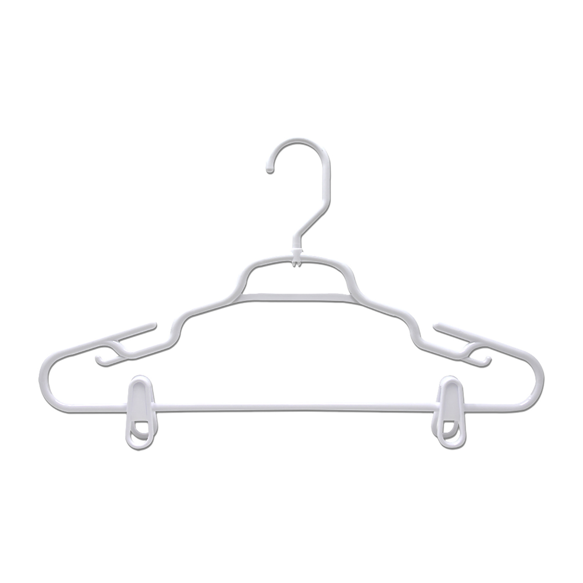 slide 2 of 2, Room & Retreat Swivel Hanger with Clips, White, 5 Count, 5 ct