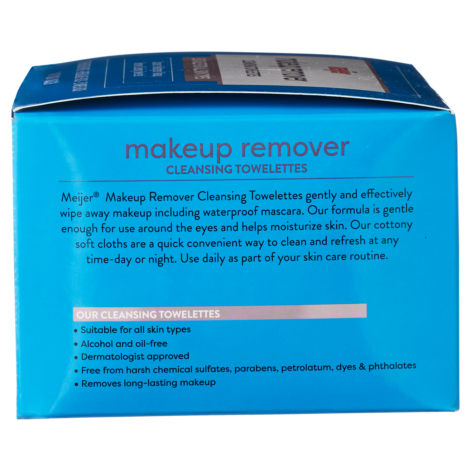 slide 3 of 5, MEIJER MAKEUP RMVR WIPE BULK BOX, 150 ct