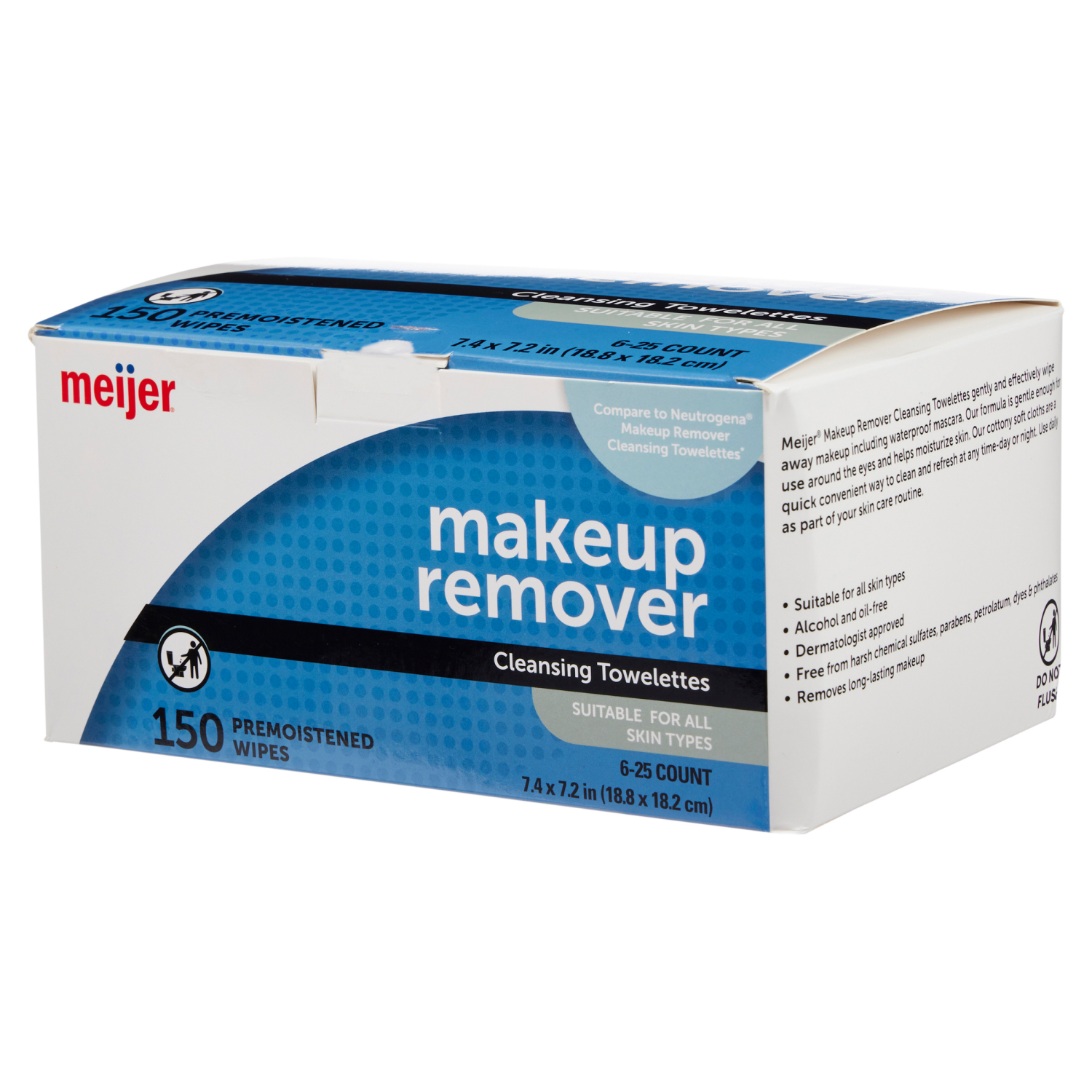 slide 4 of 5, MEIJER MAKEUP RMVR WIPE BULK BOX, 150 ct