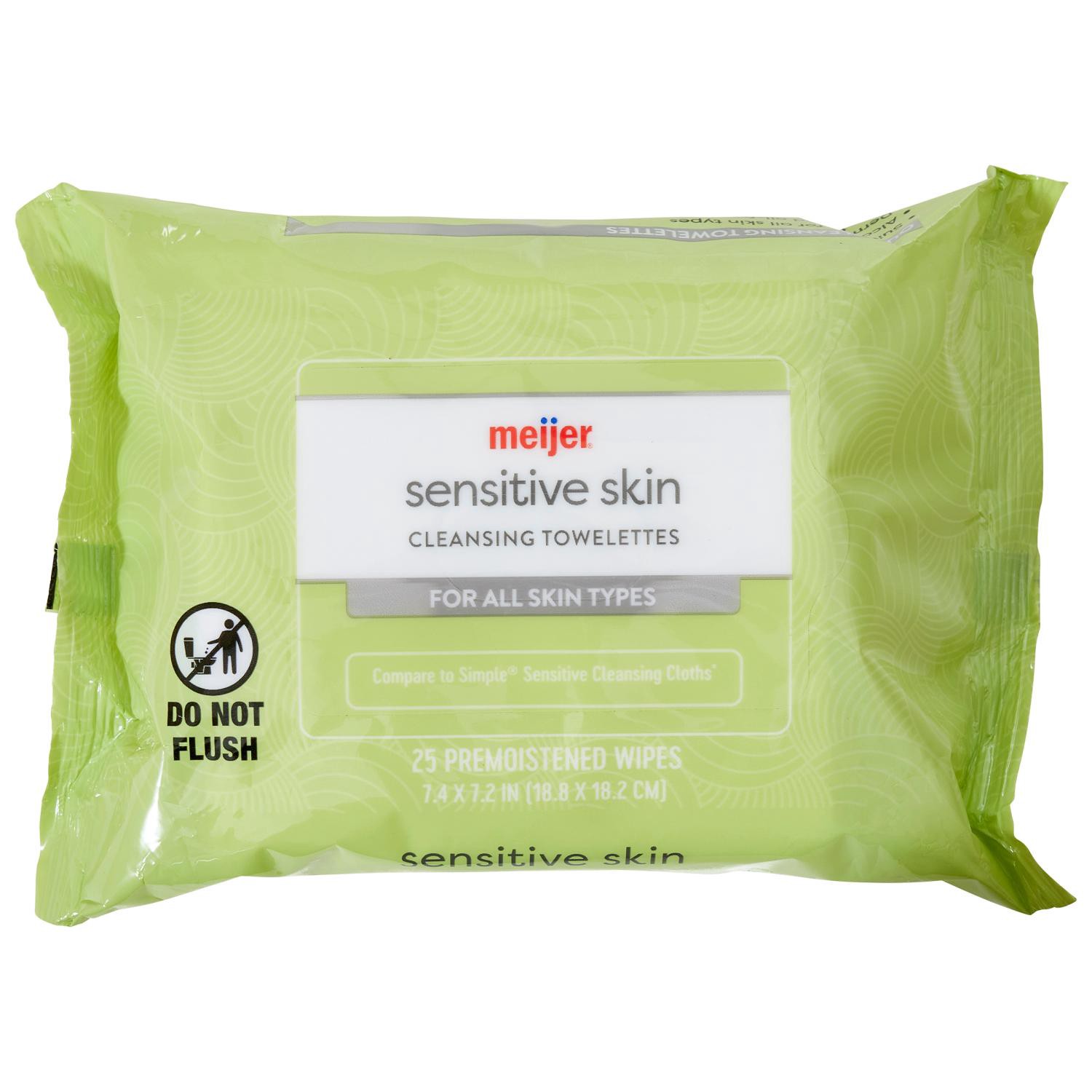 slide 1 of 8, Meijer Makeup Rmvr Wipe Sensitive 25 Ct, 25 ct