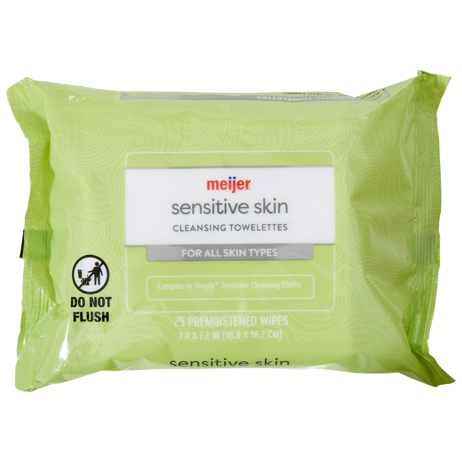 slide 1 of 5, MEIJER MAKEUP RMVR WIPE SENSITIVE, 25 ct