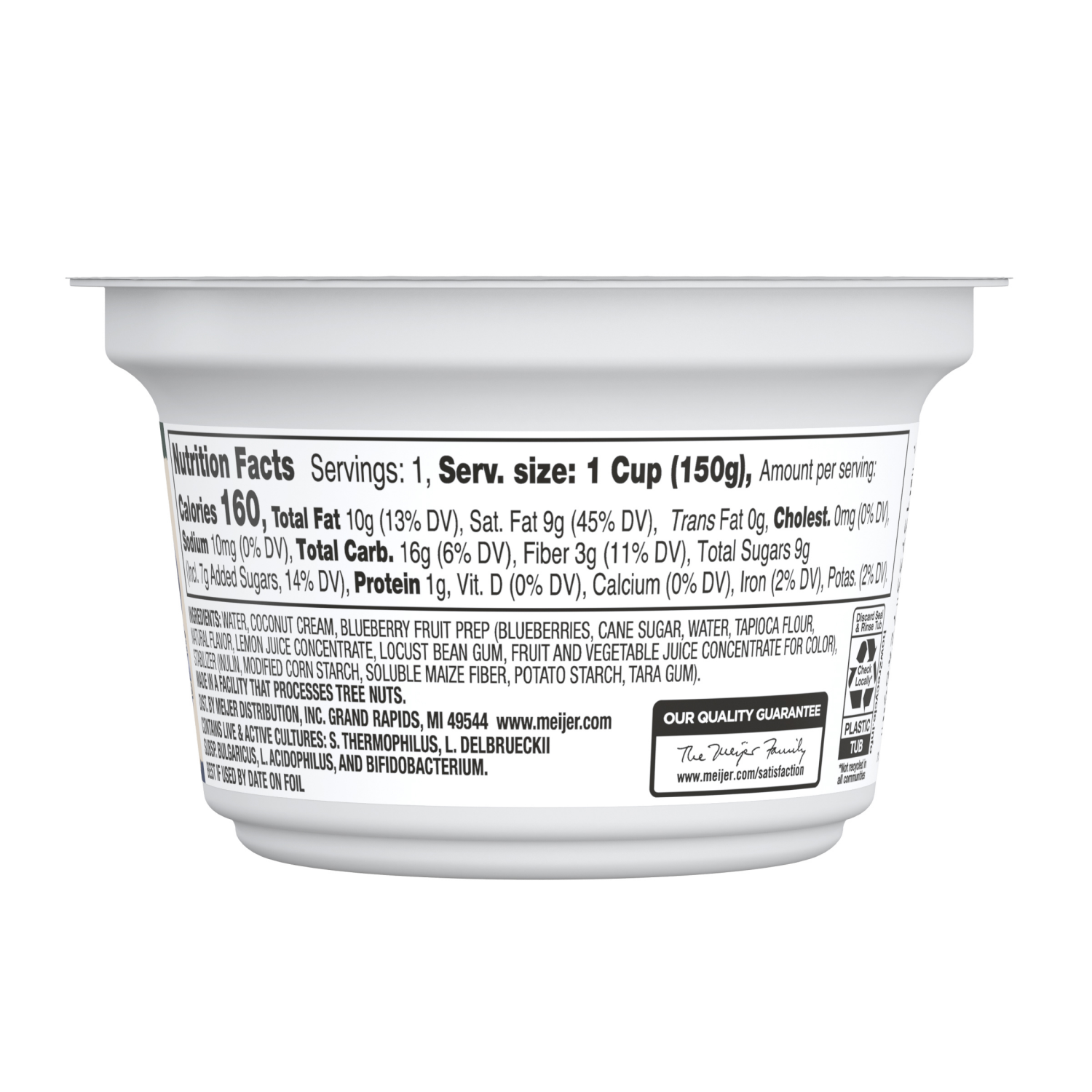 slide 2 of 5, True Goodness Coconut Milk Yogurt, Blueberry 5.3oz, 5.3 oz