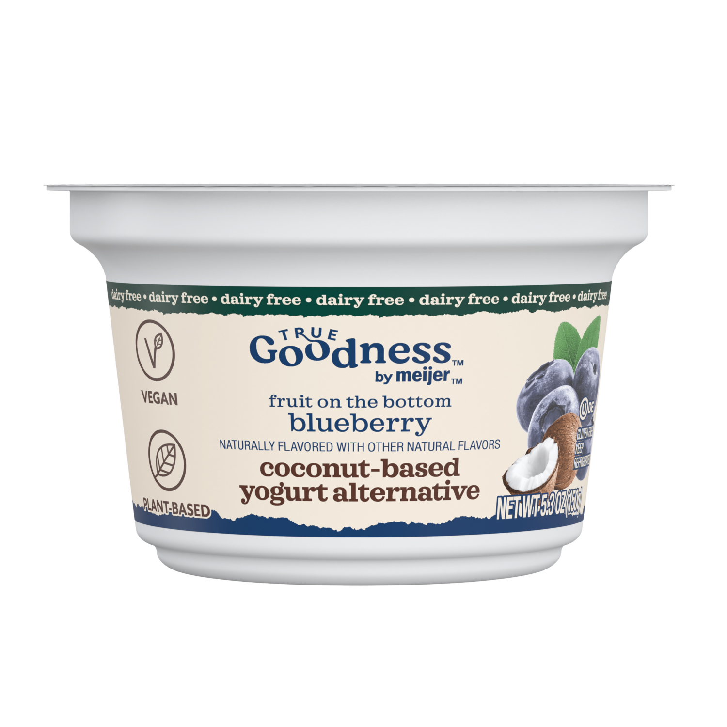 slide 1 of 5, True Goodness Coconut Milk Yogurt, Blueberry 5.3oz, 5.3 oz