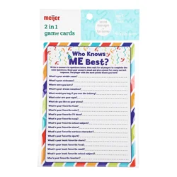 Meijer 2 in 1 Game Cards