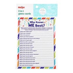 Meijer 2 in 1 Game Cards