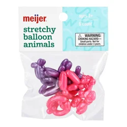Meijer Stretchy Balloon Animals 6ct