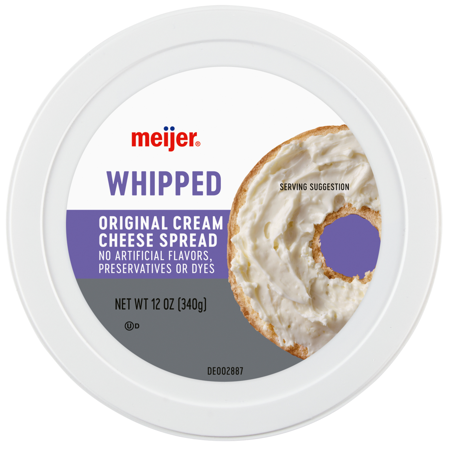 slide 4 of 4, Meijer Whipped Cream Cheese, 12 oz